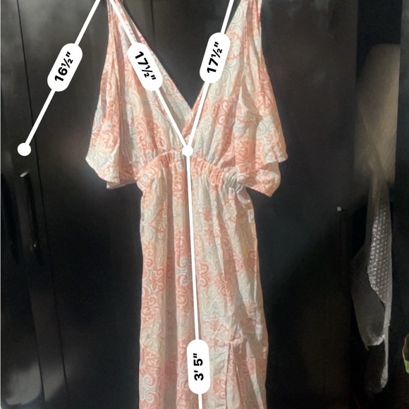 NWT Large Cupshe Haisley print long dress with adjustable straps - Picture 9 of 14